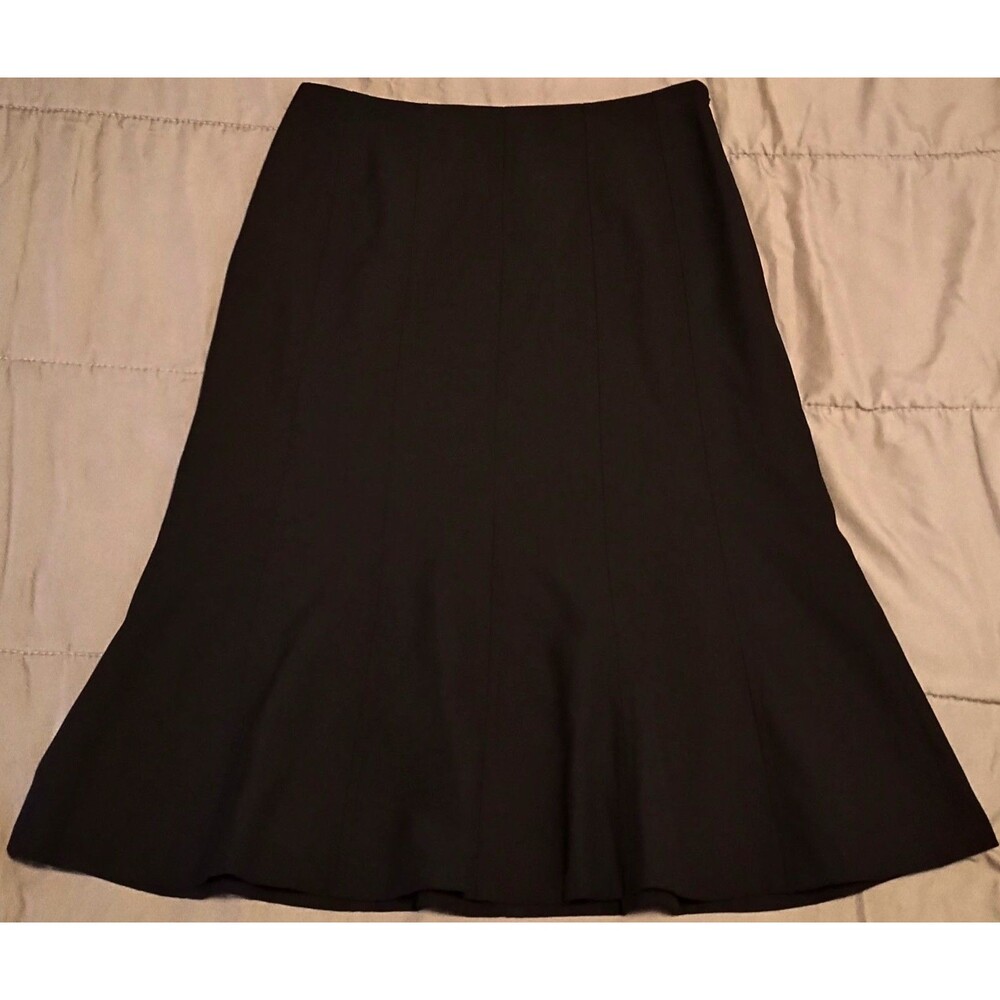 Women’s Ann Taylor Retail All Season Wool Flare Bottom Skirt Black Size 2 Lined